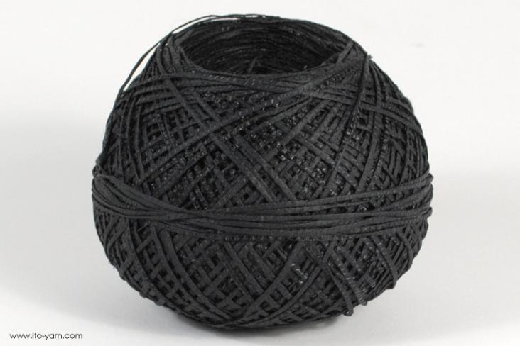ITO MASAKI Lemongrass paper fancy yarn, 81, Black, comp: 55% Polyacryl 39% Paper 6% Nylon 6% Nylon
