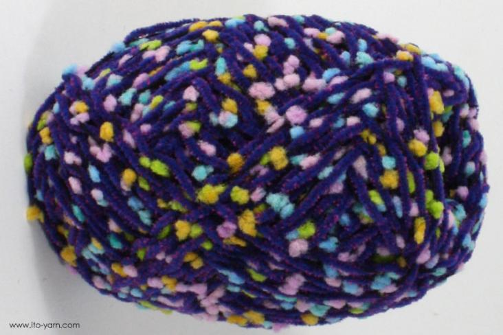 ITO MASAKI Tsuyu thin chenille yarn, 61, Purple, comp: 56% Polyester 22% Nylon 22% Rayon 22% Rayon