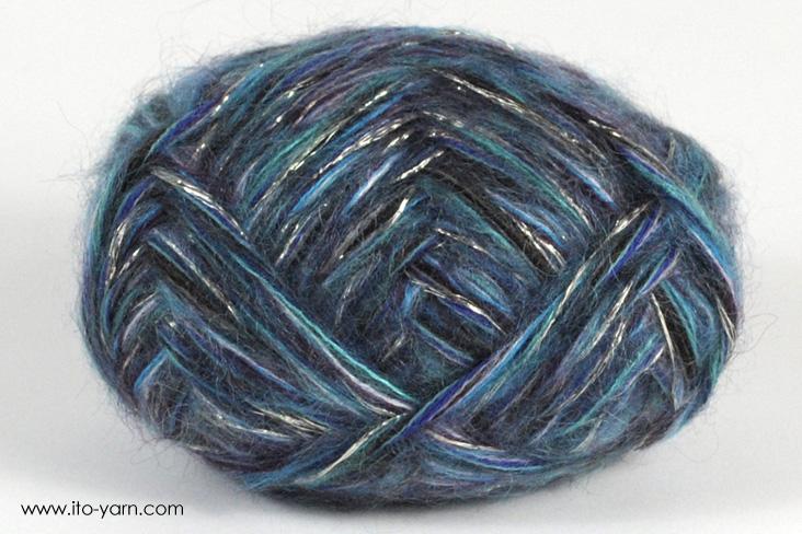 ITO MASAKI Aya pure luxury yarn, 51, Blue, comp: 40% Wool 35% Mohair 23% Silk 23% Silk