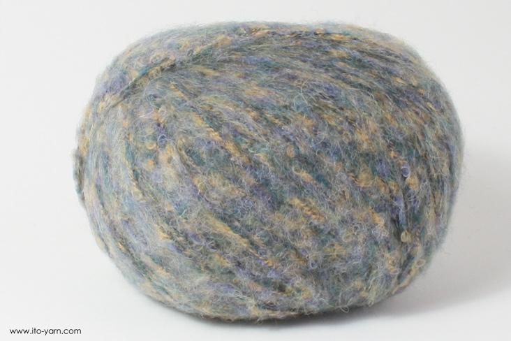 ITO MASAKI Kokedama fluffy lightweight yarn, 51, Blue, comp: 30% Wool 30% Polyacryl 25% Alpaca 25% Alpaca