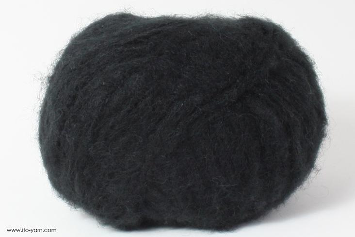 ITO MASAKI Kokedama fluffy lightweight yarn, 81, Black, comp: 30% Wool 30% Polyacryl 25% Alpaca 25% Alpaca