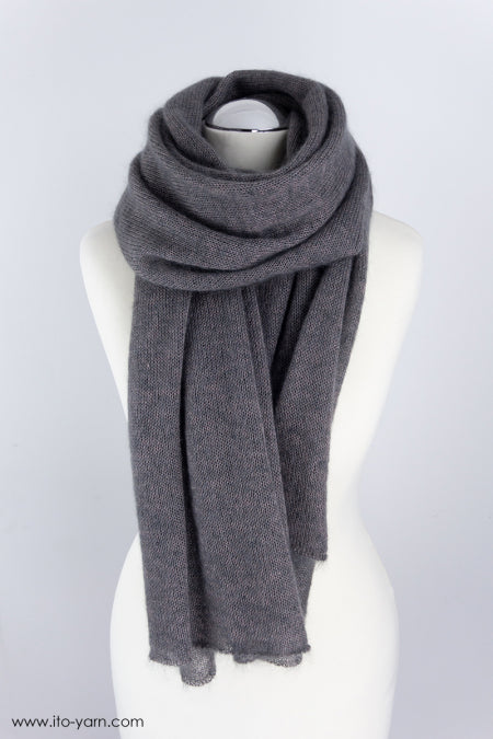ITO Sensai Shawl of gentle yarn - comp: 60% Mohair and 40% Silk, Sensai Shawl, Goat