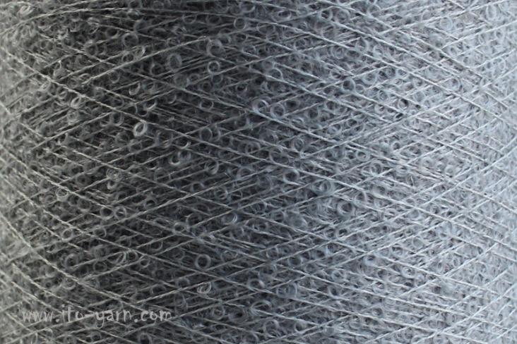 ITO Awayuki small curls yarn, 550, Light Gray, comp: 80% Mohair, 20% Silk