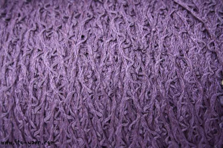 ITO Gami Picot tape yarn with loops, 048, Blackberry, comp: 49% Cotton, 38% Silk, 13% Paper
