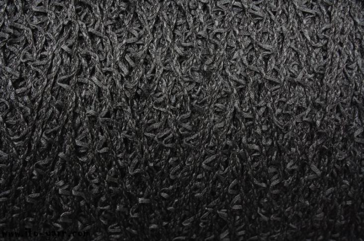 ITO Gami Picot tape yarn with loops, 225, Black, comp: 49% Cotton, 38% Silk, 13% Paper