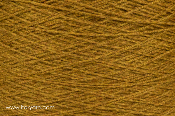 ITO Kuroten soft woolen spun yarn, 880, Mustard, comp: 80% Cashmere, 20 % Sable