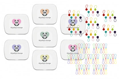 HiyaHiya Notion Tin with Coloured Yarn Ball Stitch Markers and Knitter's Safety Pins Bundle - Pampering Shop