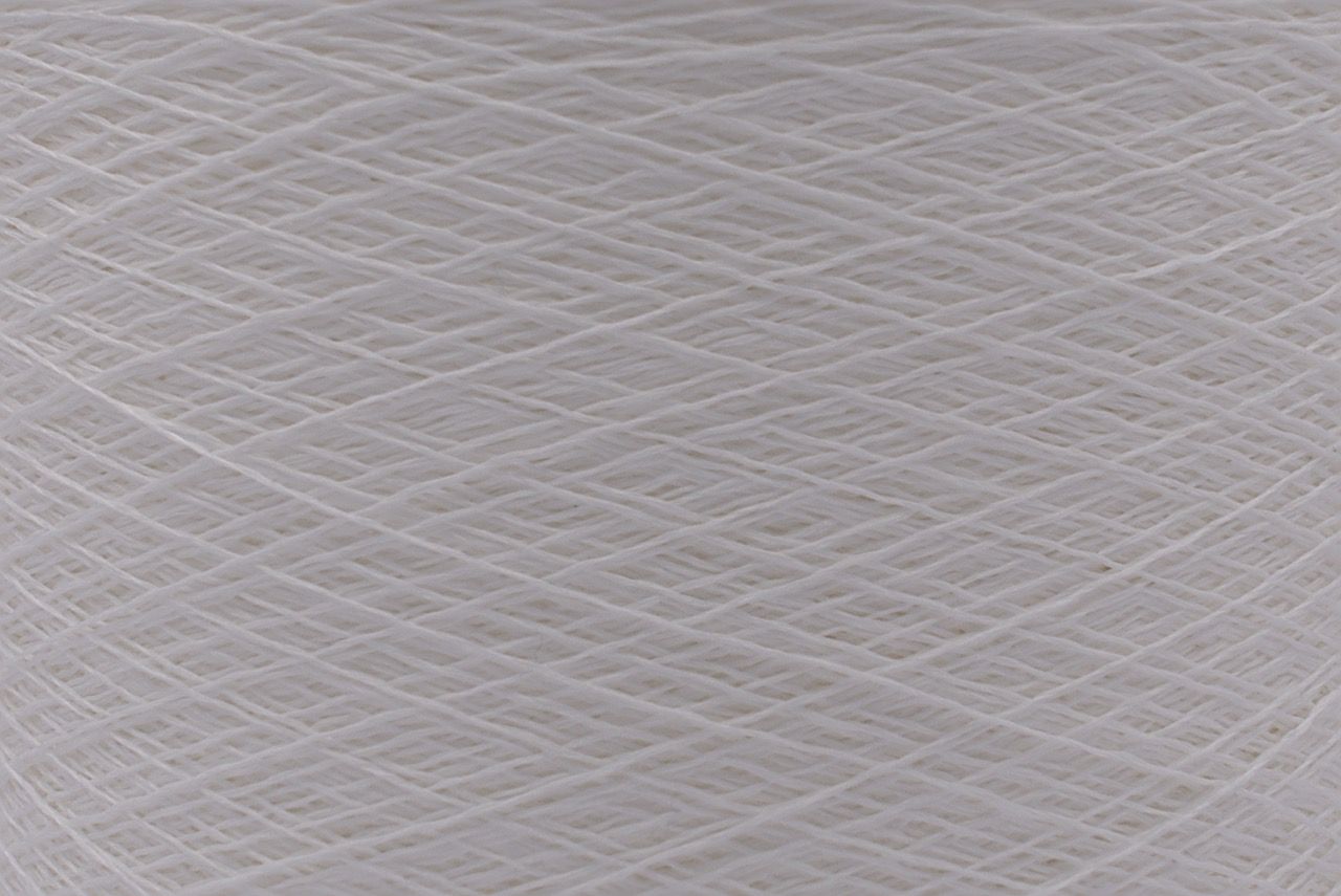  ITO Asa very fine and precious linen yarn, 073, White, comp: 72% Linen, 18% Cotton, 10% Silk