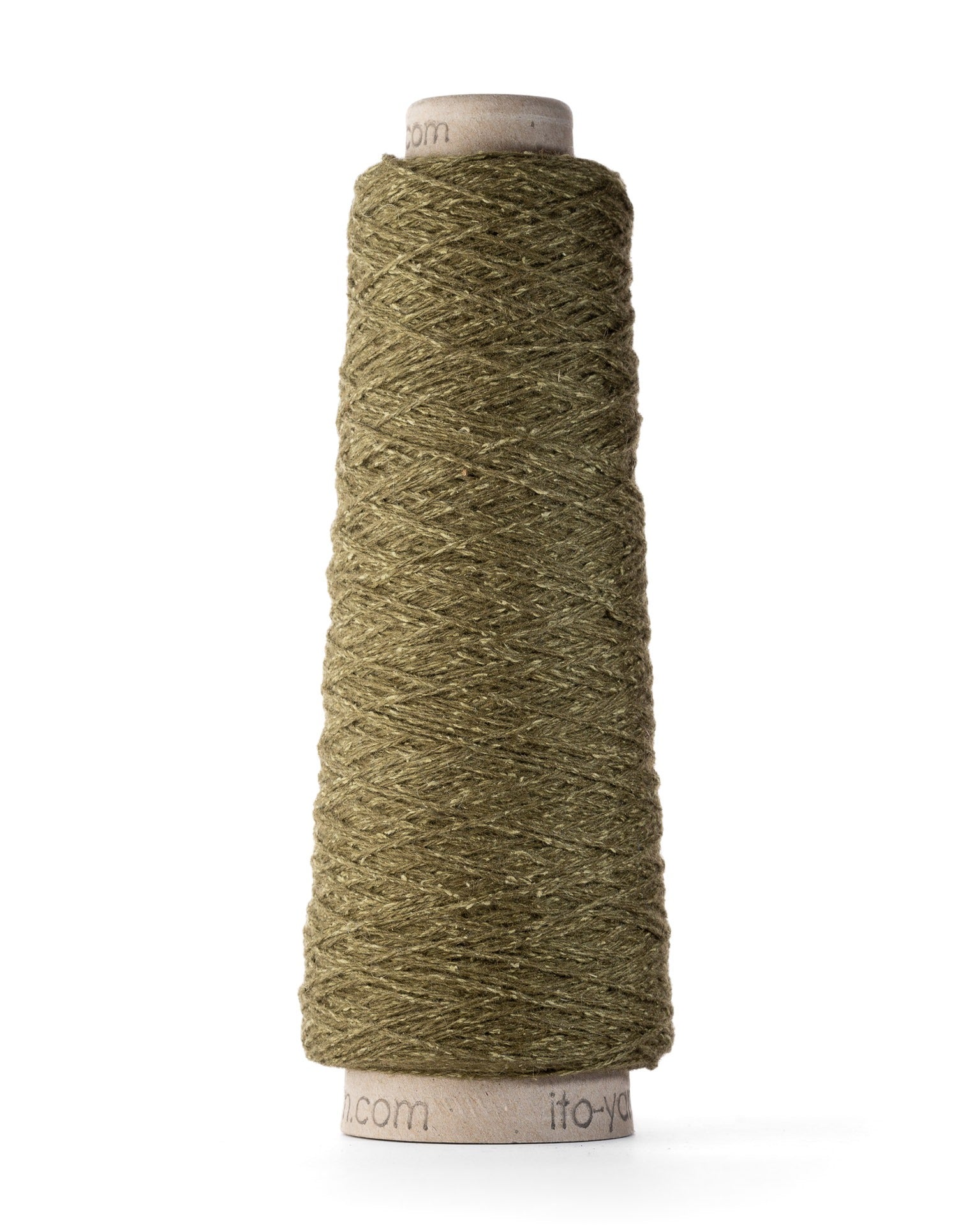 ITO Shimo woolen spun yarn, 864, Olive, comp: 80% Wool, 20% Silk