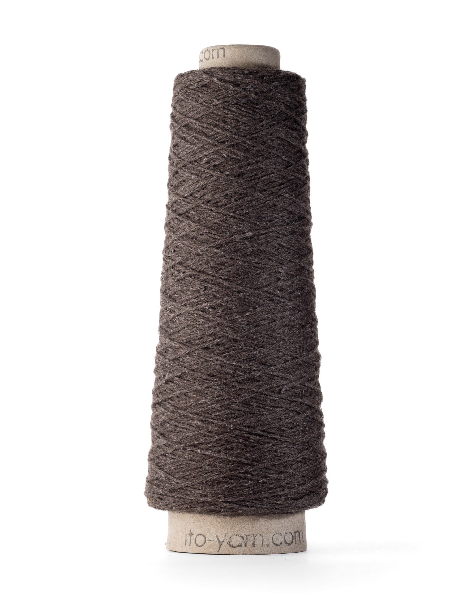 ITO Shimo woolen spun yarn, 865, Dark Brown, comp: 80% Wool, 20% Silk