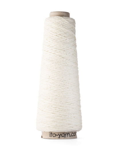 ITO Shimo woolen spun yarn, 868, Raw White, comp: 80% Wool, 20% Silk