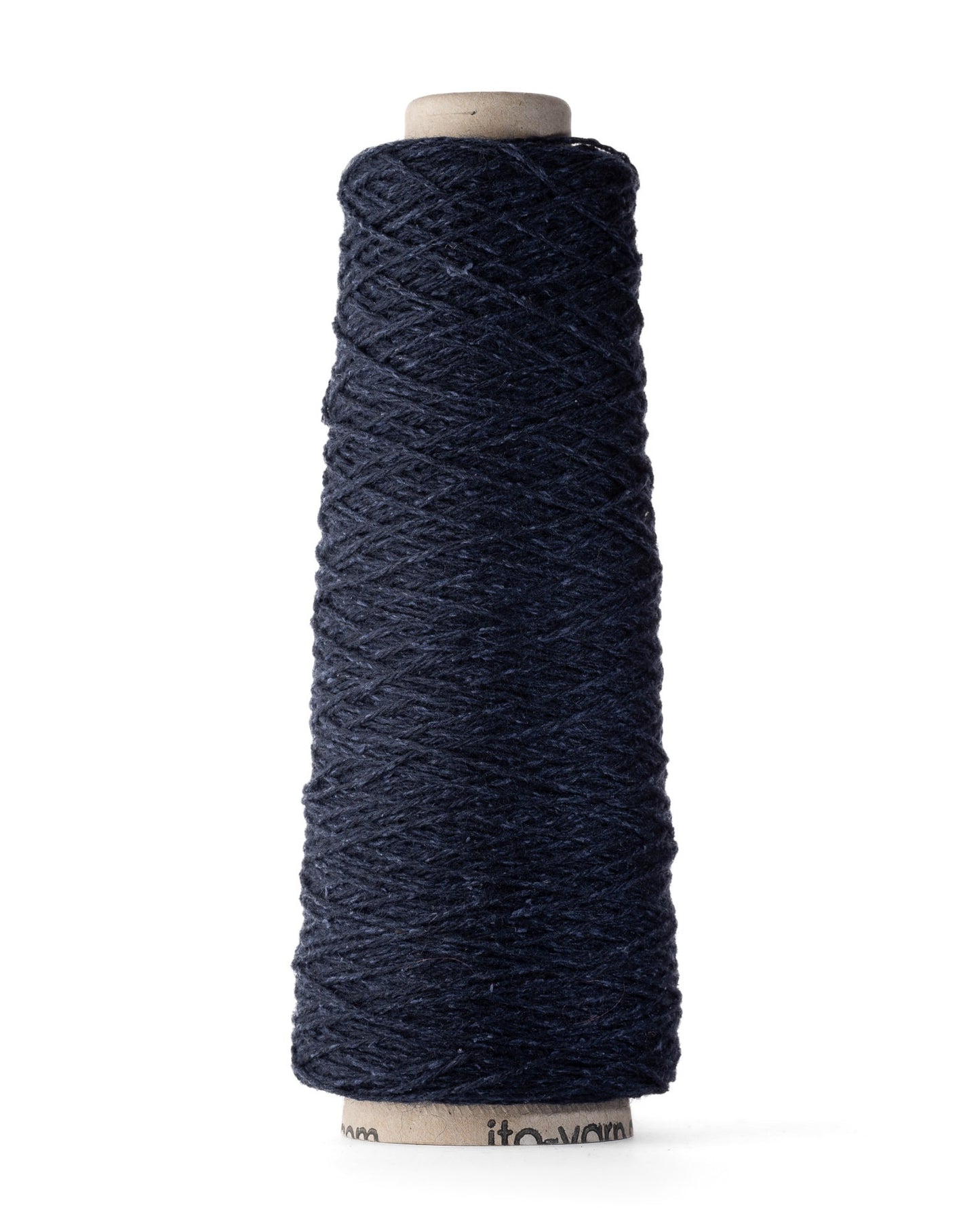 ITO Shimo woolen spun yarn, 876, Dark Navy, comp: 80% Wool, 20% Silk