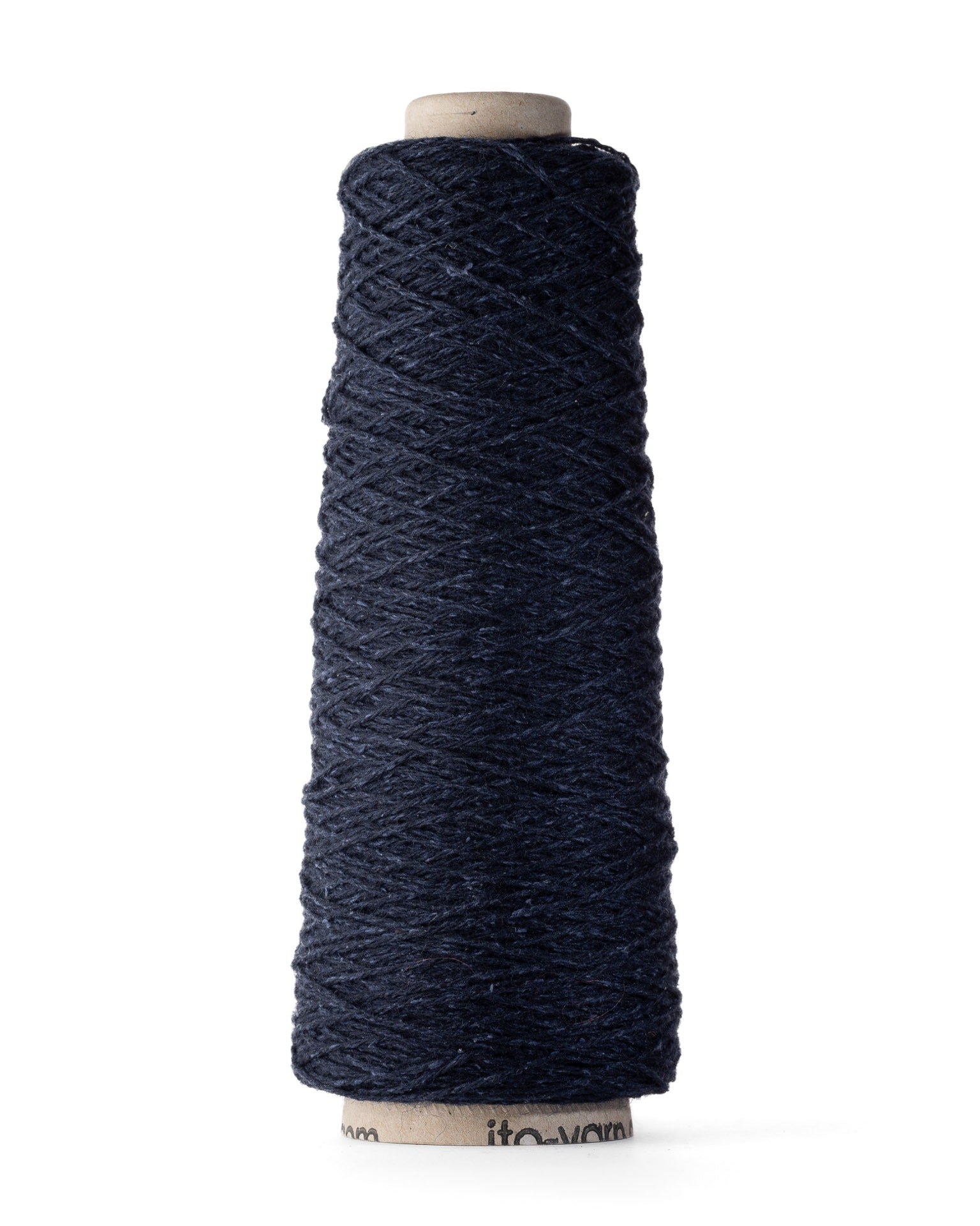 ITO Shimo woolen spun yarn, 876, Dark Navy, comp: 80% Wool, 20% Silk