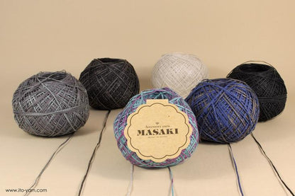 ITO MASAKI Lemongrass paper fancy yarn - comp: 55% Polyacryl  39% Paper  6% Nylon  