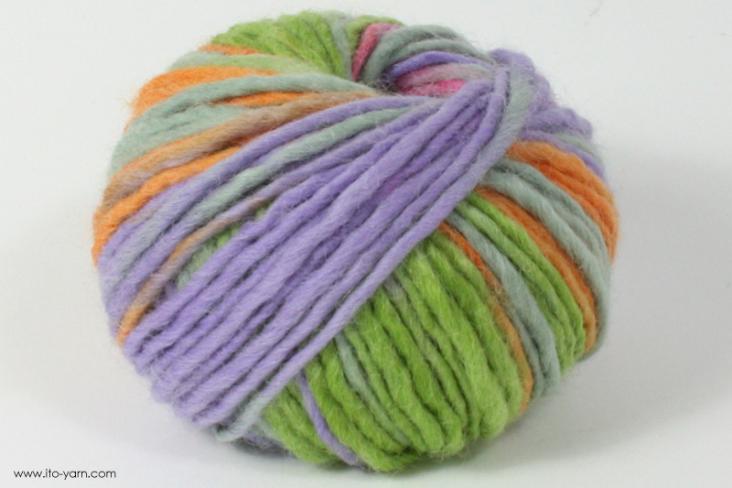 ITO MASAKI Paletto irregularly colored soft roving yarn, 72, Gray, comp: 100% Wool   