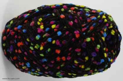 ITO MASAKI Tsuyu thin chenille yarn, 33, Brown, comp: 56% Polyester  22% Nylon  22% Rayon  22% Rayon