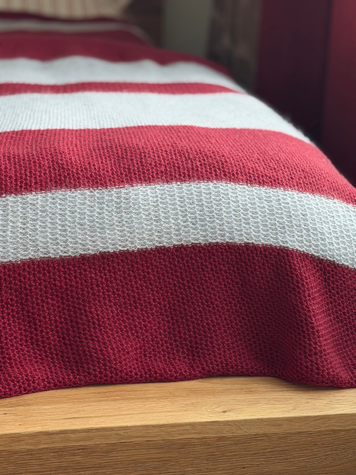 HexBlanket Laid out on a bed