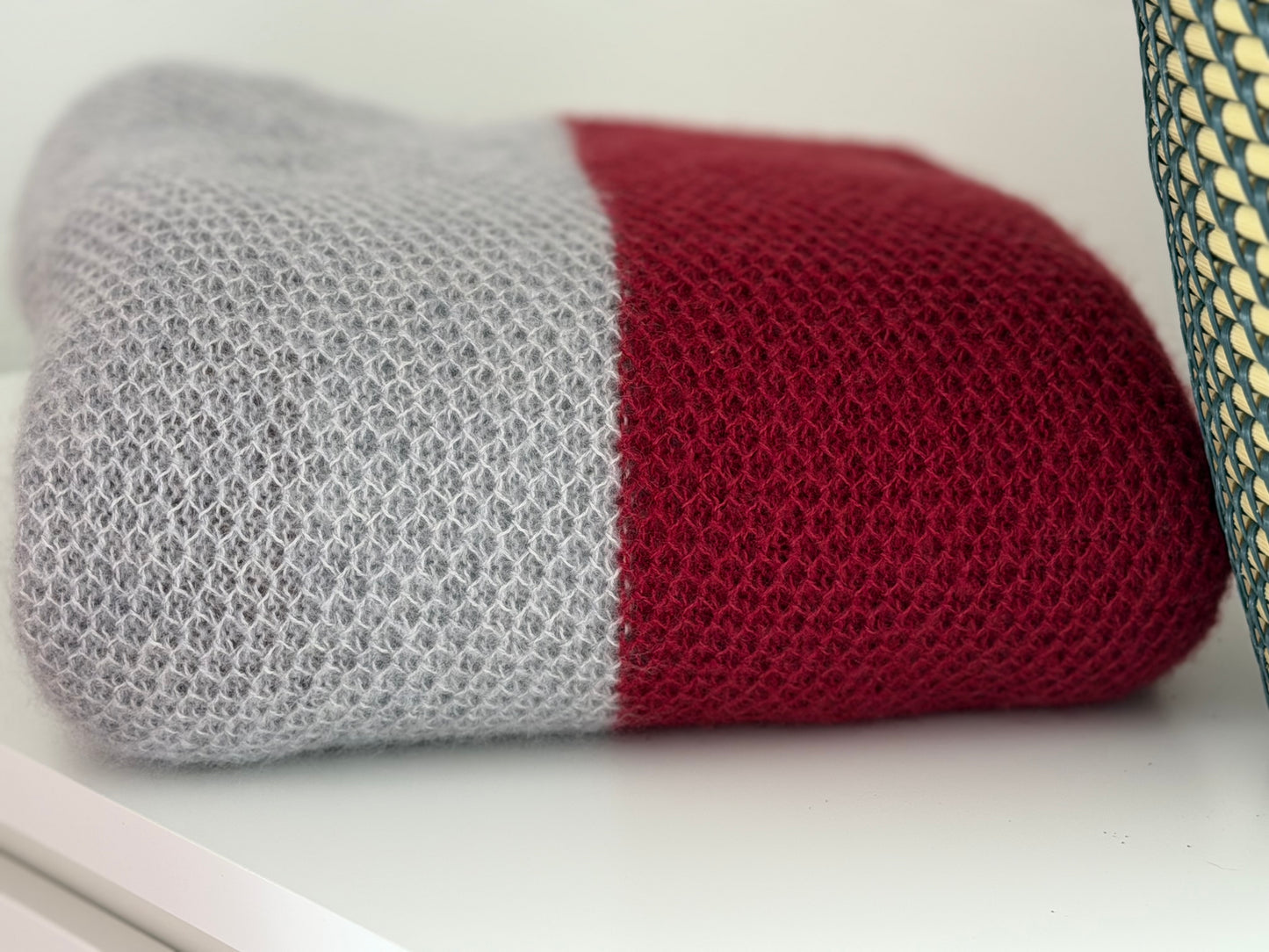 HexBlanket Folded and displayed up close