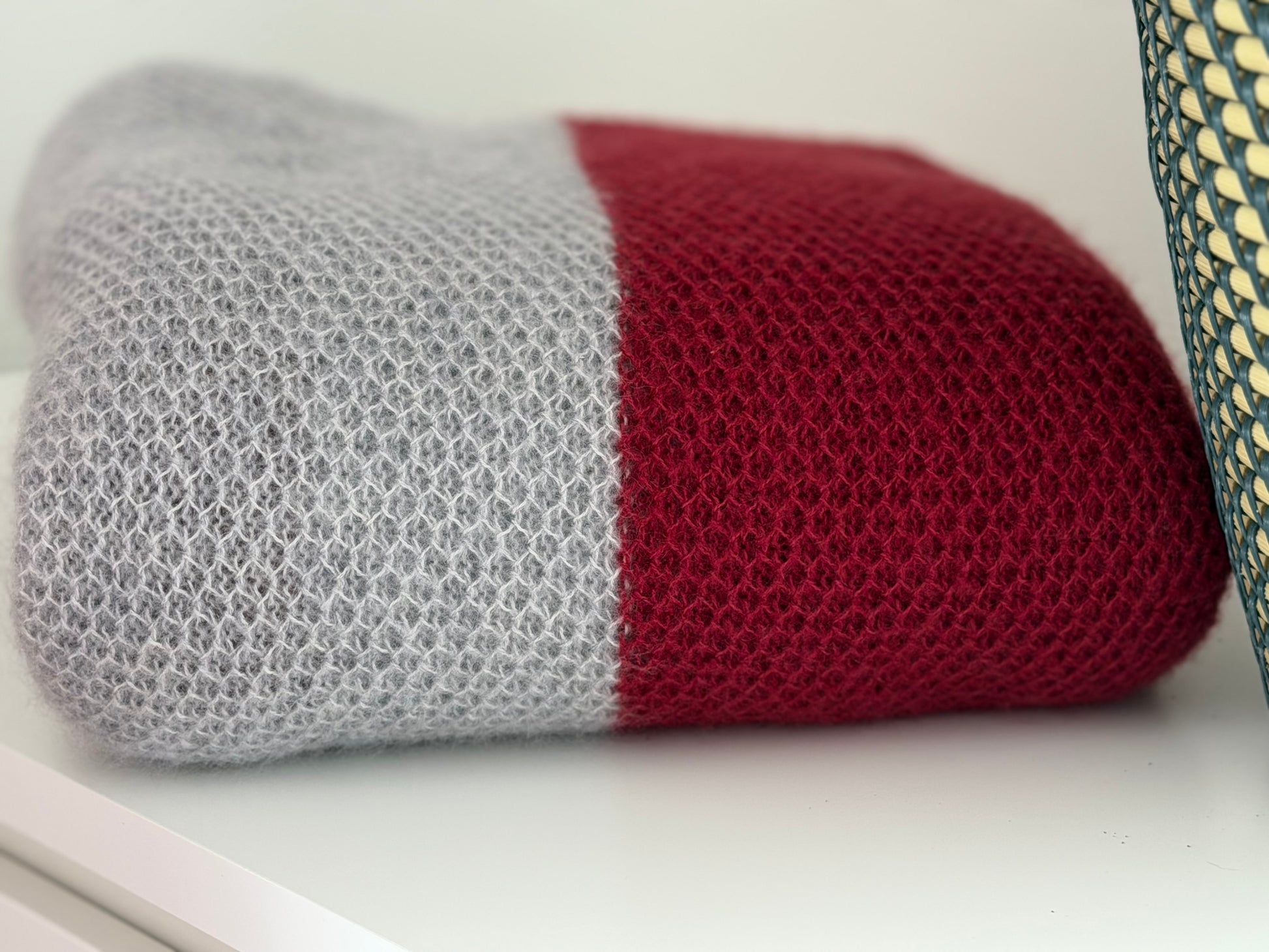 HexBlanket Folded and displayed up close