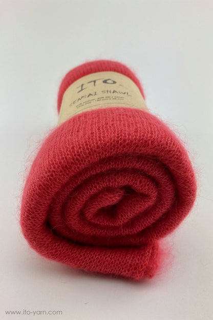 ITO Sensai Shawl of gentle yarn - comp: 60% Mohair and 40% Silk, 693, Chili Pepper