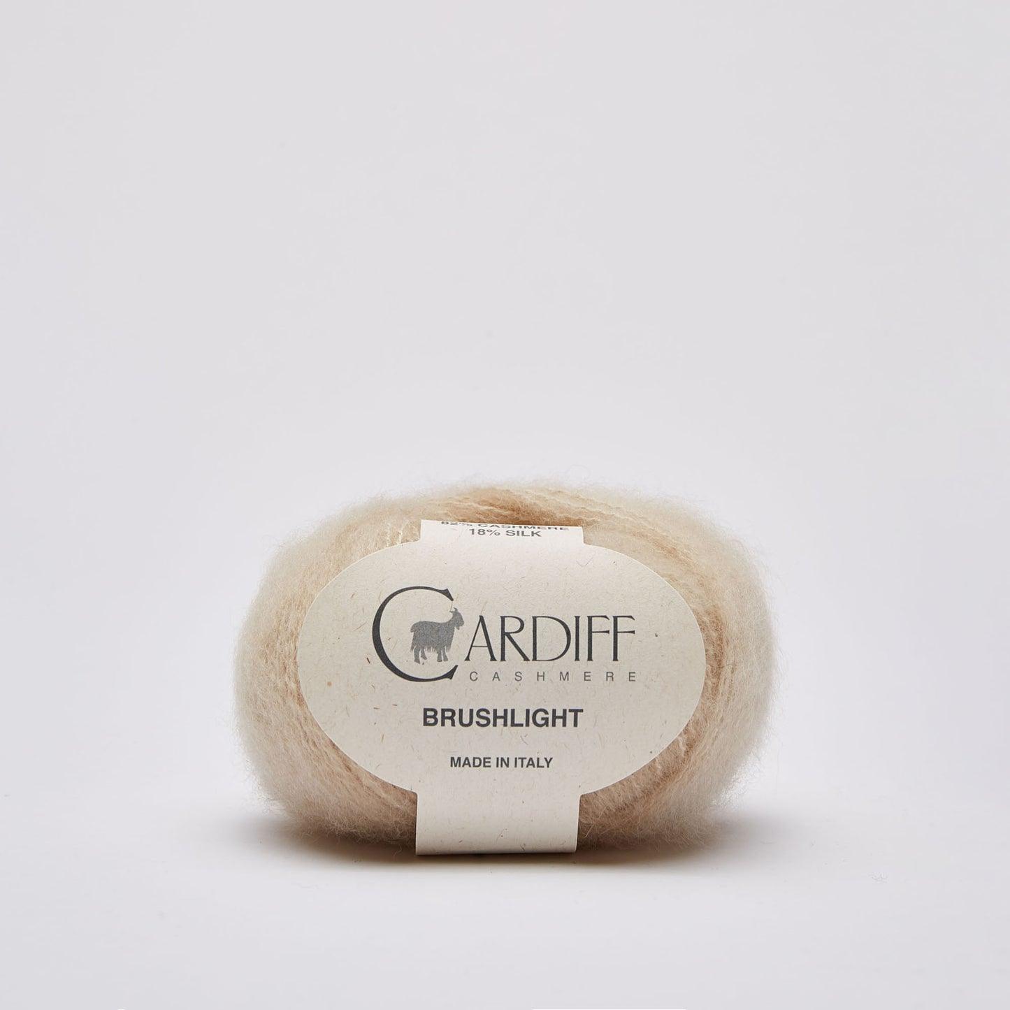 Cardiff BRUSHLIGHT gentle yarn, 102, SILVER, comp: 82% Cashmere, 18% Silk