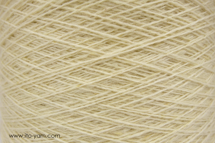 ITO Karei woolen spun yarn, 809, White, comp: 100% Cashmere