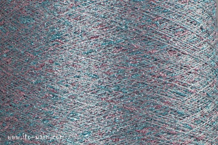 ITO Kin Gin glamour yarn, 435, Pink Blue W, comp: 51% Viscose, 49% Polyester
