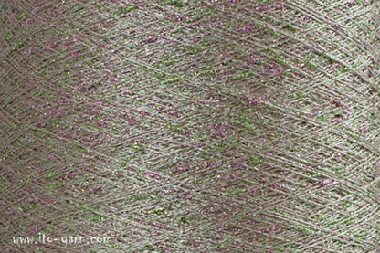 ITO Kin Gin glamour yarn, 436, Green Pink W, comp: 51% Viscose, 49% Polyester