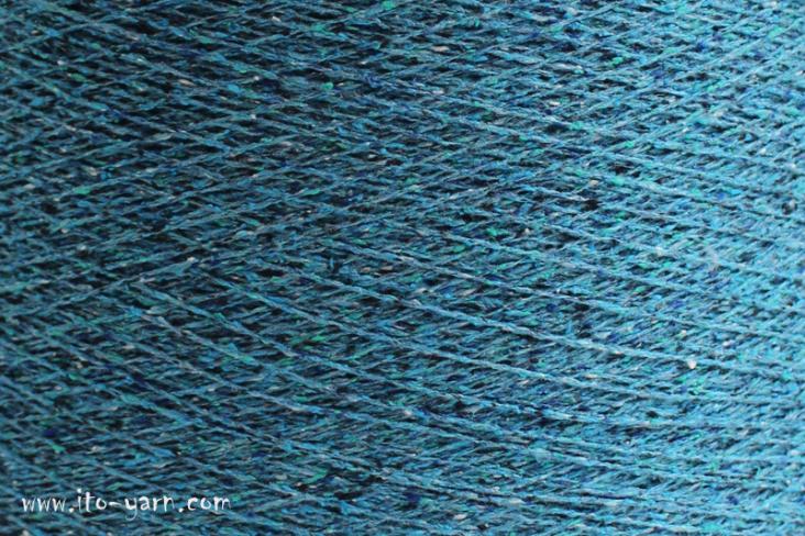 ITO Kinu silk noil yarn, 392, Capri Blue, comp: 100% Silk