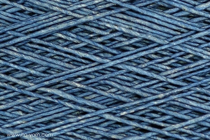ITO Mizu untwisted cotton yarn, 621, Denim, comp: 100% Cotton