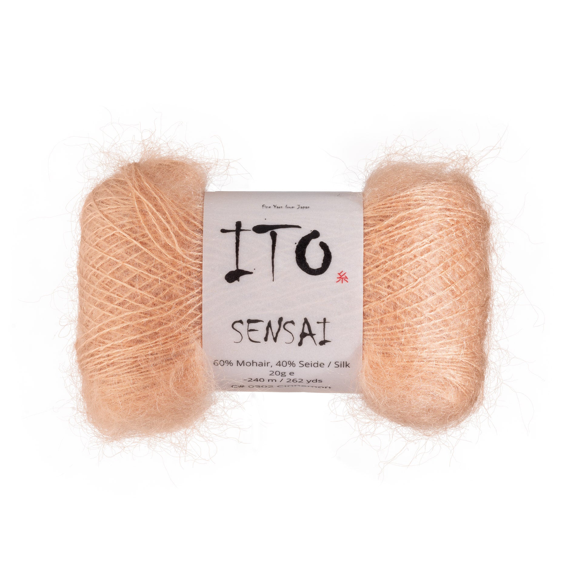 ITO Sensai delicate mohair yarn, 302, Cinnamon, comp: 60% Mohair, 40% Silk