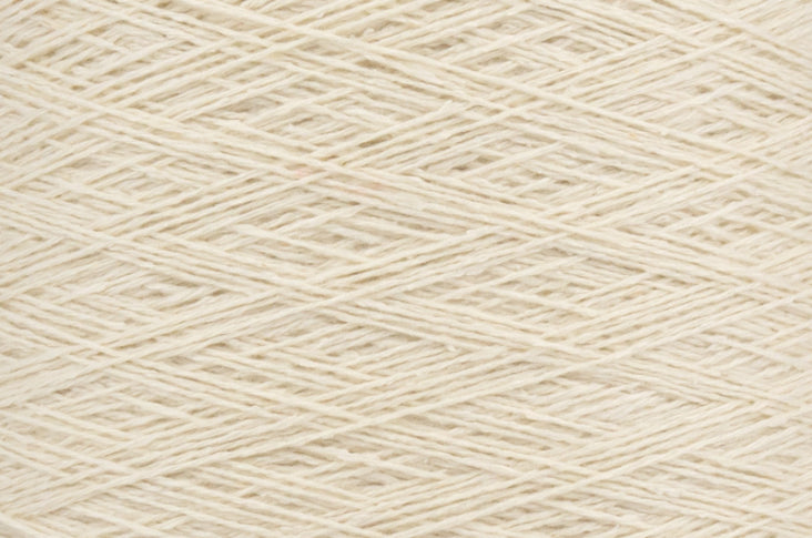 ITO Shimo woolen spun yarn, 848, White, comp: 80% Wool, 20% Silk