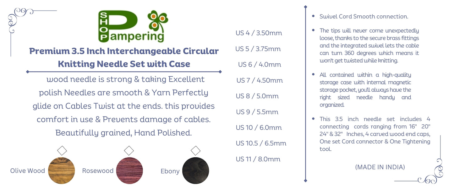 Kraftica - Ebony Short tips 3.5 / 5.0 Inch Interchangeable Set